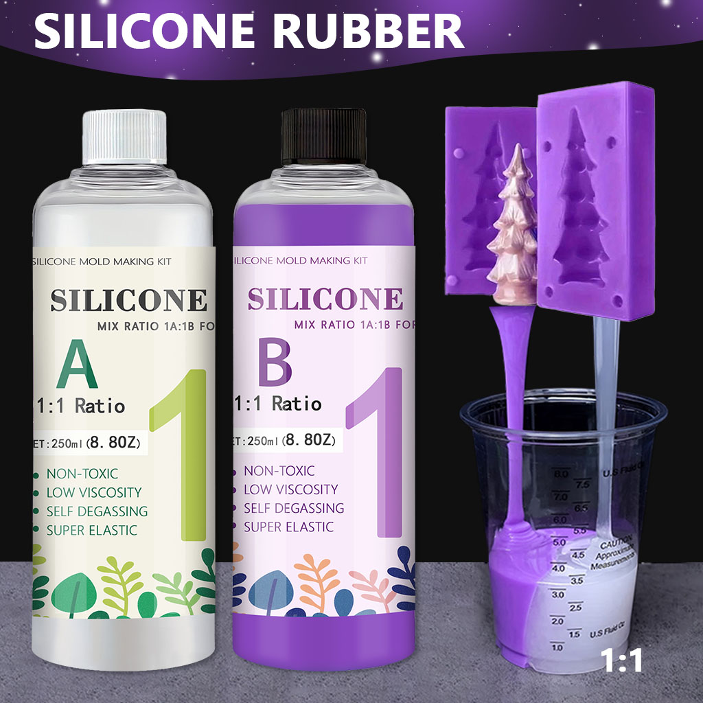 Soap Making Kit For Beginners - 17.6oz Mor Sıvı Silikon Kauçuk, RTV