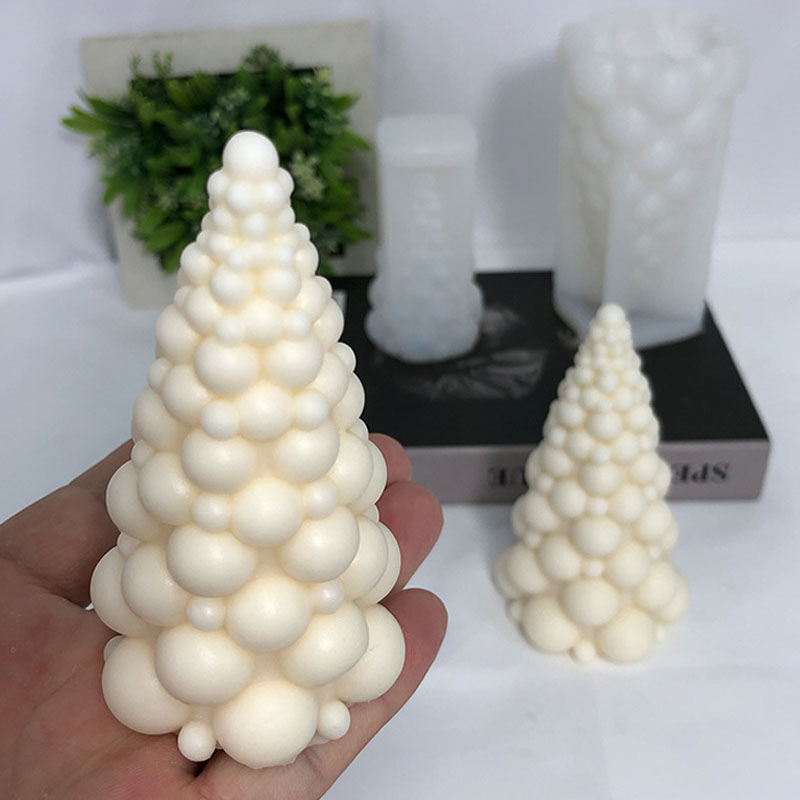 Soap Making Kit For Beginners - 3D kabarcık noel ağacı silikon mum