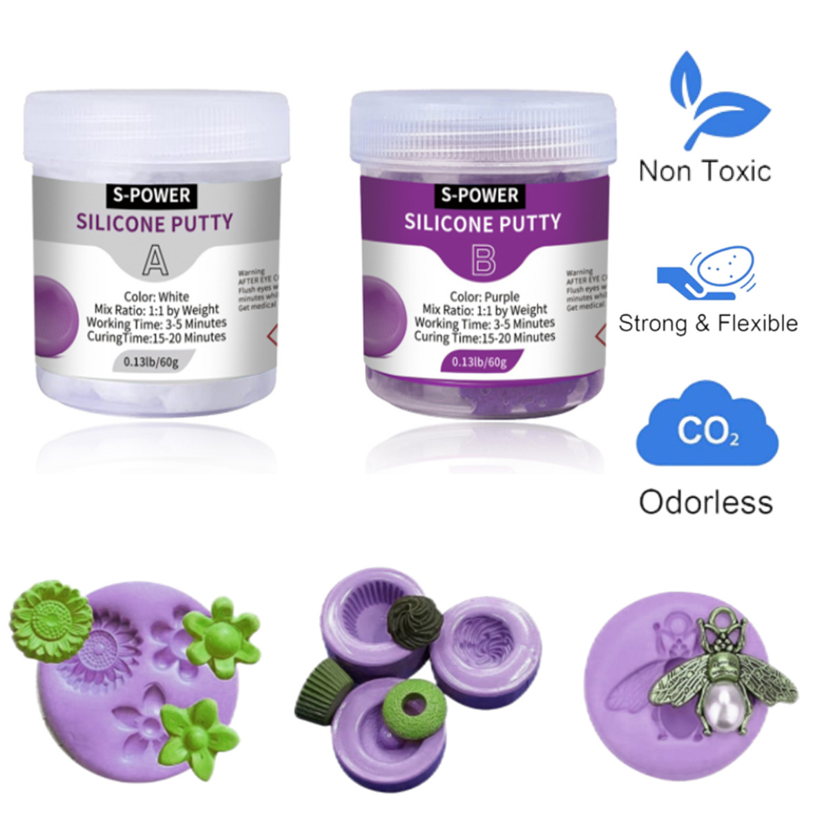 Soap Making Kit For Beginners - DIY Silikon Kalıplama Macun Kiti Kolay