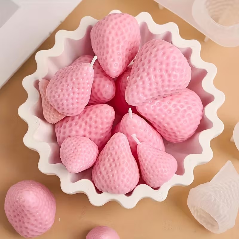 Çilek Silikon Mum Kalıbı DIY A - Soap Making Oven incelemesi ve fiyatı